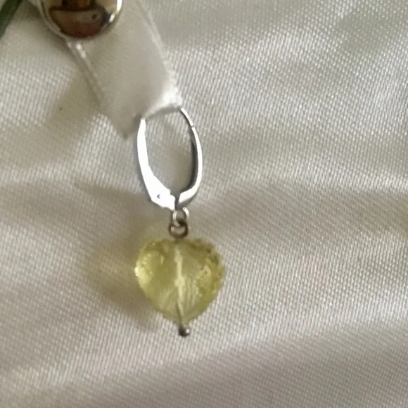 14KW Faceted Lemon Quartz Pendant/Earring Set - Picture 4 of 7